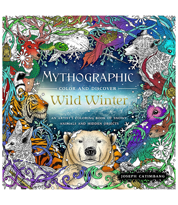 Раскраска Mythographic Color and Discover: Wild Winter от Joseph Catimbang (изд. Castle Point Books США)