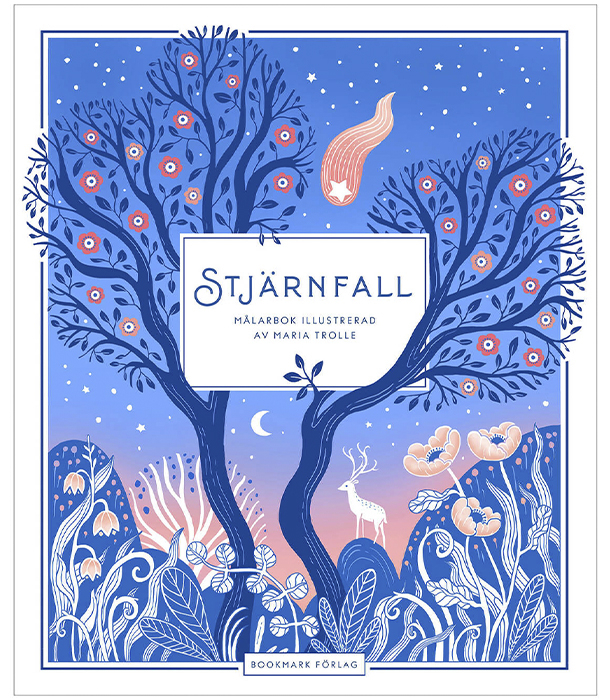 Раскраска Stjärnfall от Maria Trolle (изд. Bookmark Förlag Швеция)