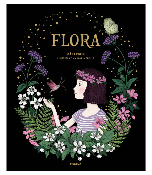 Раскраска Flora от Maria Trolle (изд. Pagina Förlags Швеция)