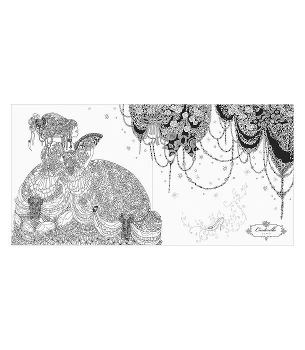 Раскраска Princesses and Fairies Colouring Book от Tomoko Tashiro (изд. Pie International Япония)