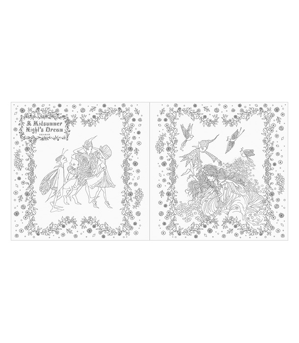 Раскраска Princesses and Fairies Colouring Book от Tomoko Tashiro (изд. Pie International Япония)