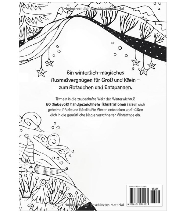 Раскраска Wichtelzauber im Winterwald от Verena Winkler (изд. Verena Winkler)