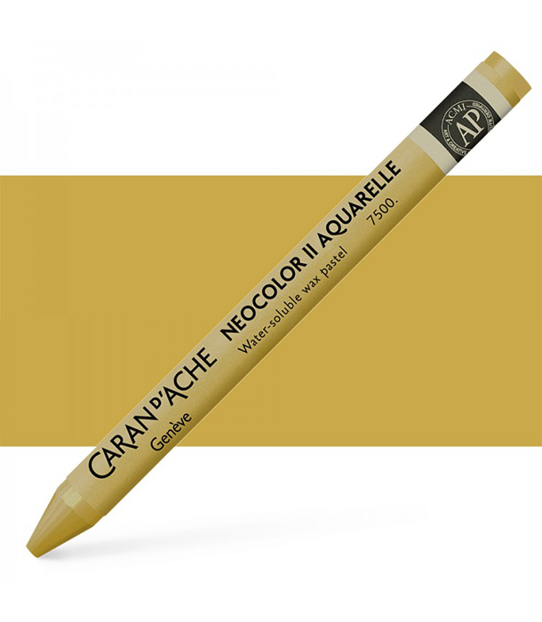 Акварельная пастель Caran d'Ache Neocolor II 499 Gold