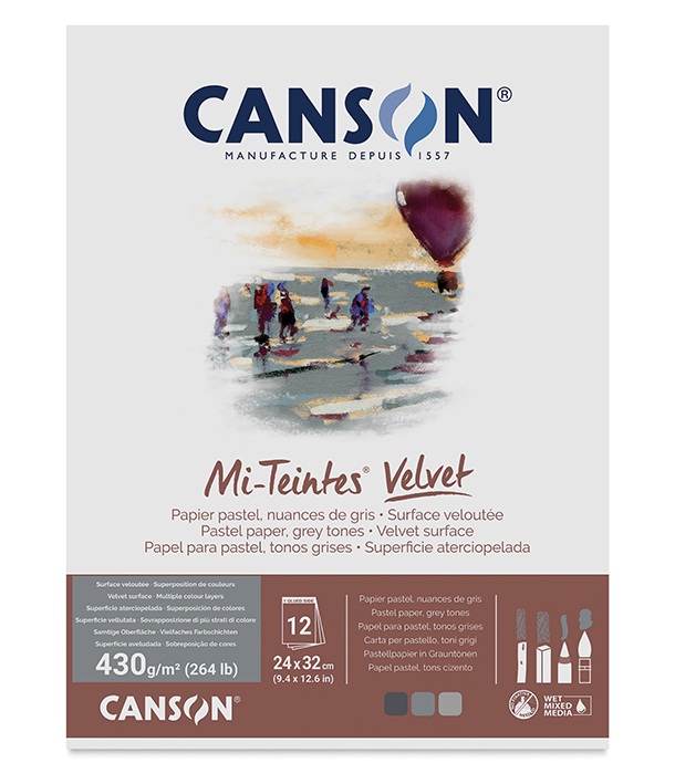 Альбом Canson Mi-Teintes Velvet Grey Tones 9.4 × 12.6 (12 листов)