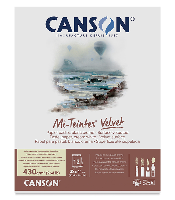 Альбом Canson Mi-Teintes Velvet Cream White 12.6 × 16.1 (12 листов)