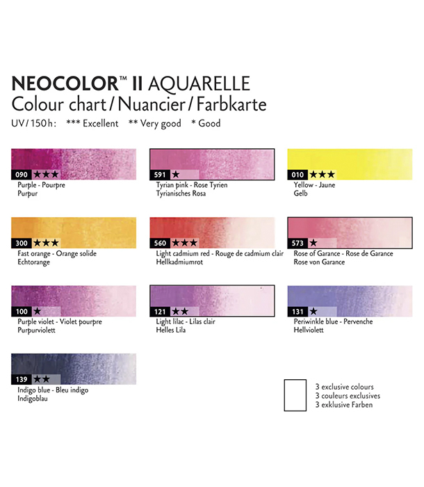 Акварельная пастель Caran d'Ache Neocolor II Pop Colors, 50th Anniversary Special Edition (10 цветов)