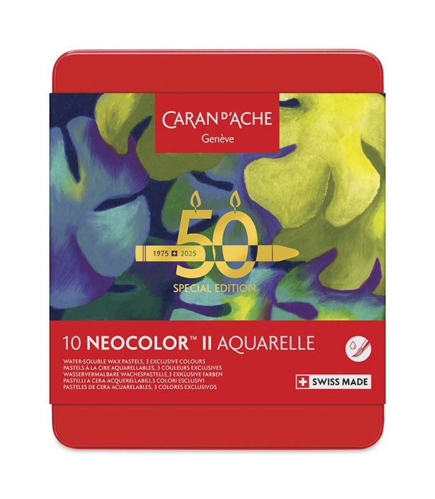 Акварельная пастель Caran d'Ache Neocolor II Lush Colors, 50th Anniversary Special Edition (10 цветов)