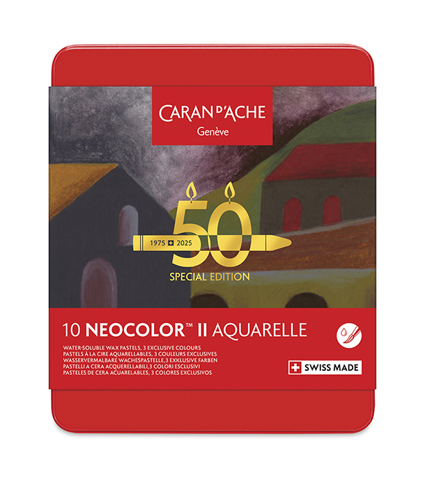 Акварельная пастель Caran d'Ache Neocolor II Dark Colors, 50th Anniversary Special Edition (10 цветов)