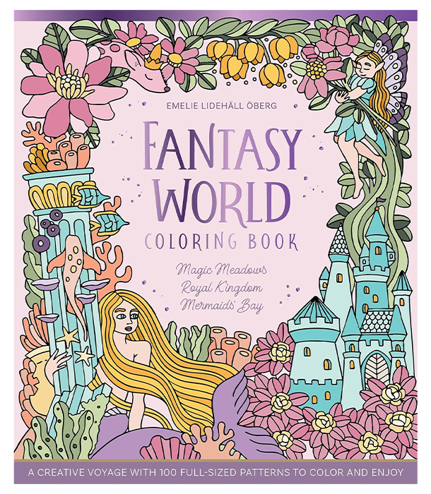 Раскраска Fantasy World Coloring Book от Emelie Lidehäll Öberg (изд. Better Day Books США) (уцененный товар)