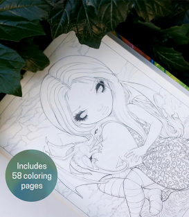 Раскраска Dragonling от Jasmine Becket-Griffith (изд. Llewellyn Publications США)