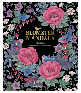 Раскраска Blomstermandala от Maria Trolle (изд. Bookmark Förlag Швеция)