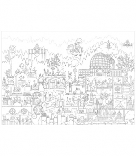 Раскраска Kuusoogai's Coloring Book that Travels through the Seasons от Noriko & Yuki Nishimura (изд. Kawade Shobo Япония)
