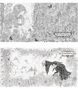 Раскраска Fairy Tale от Tomoko Tashiro (изд. Lark Crafts США)