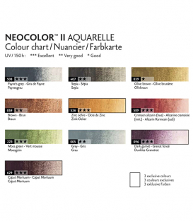 Акварельная пастель Caran d'Ache Neocolor II Dark Colors, 50th Anniversary Special Edition (10 цветов)